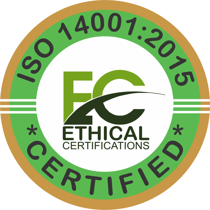 Ethical Certifications ISO 14001:2015 Logo